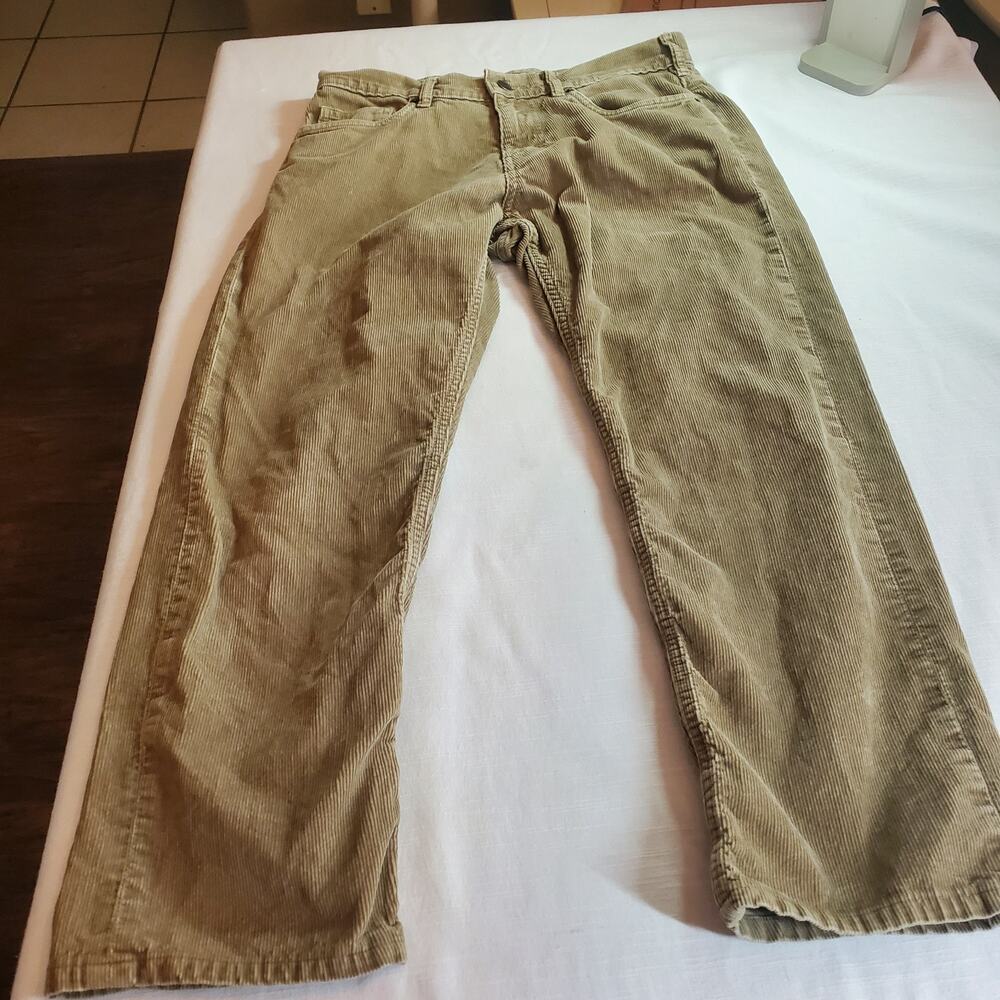Patagonia Mens Straight Fit Corduroy Pants Beige Tan Size 30x26 Tag 30x30 Cotton